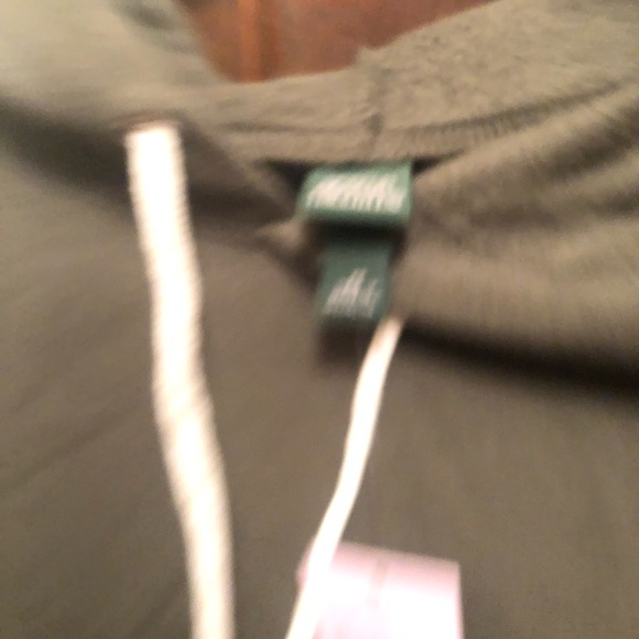 Womens Size XS Wild Fable Cutoff Pull-Over Green Olive Hoodie Sweatshirt (NEW) - Picture 3 of 7